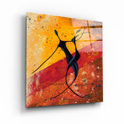 ・"Abstract Dancers"・Glass Wall Art - ArtDesigna Glass Printing Wall Art