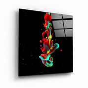 ・"Abstract Colorful Paint"・Glass Wall Art - ArtDesigna Glass Printing Wall Art