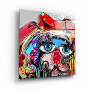 ・"Abstract Colorful Portrait"・Glass Wall Art - ArtDesigna Glass Printing Wall Art