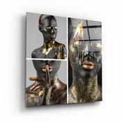 ・"Abstract Makeup Artist - Hush V2"・Glass Wall Art - ArtDesigna Glass Printing Wall Art