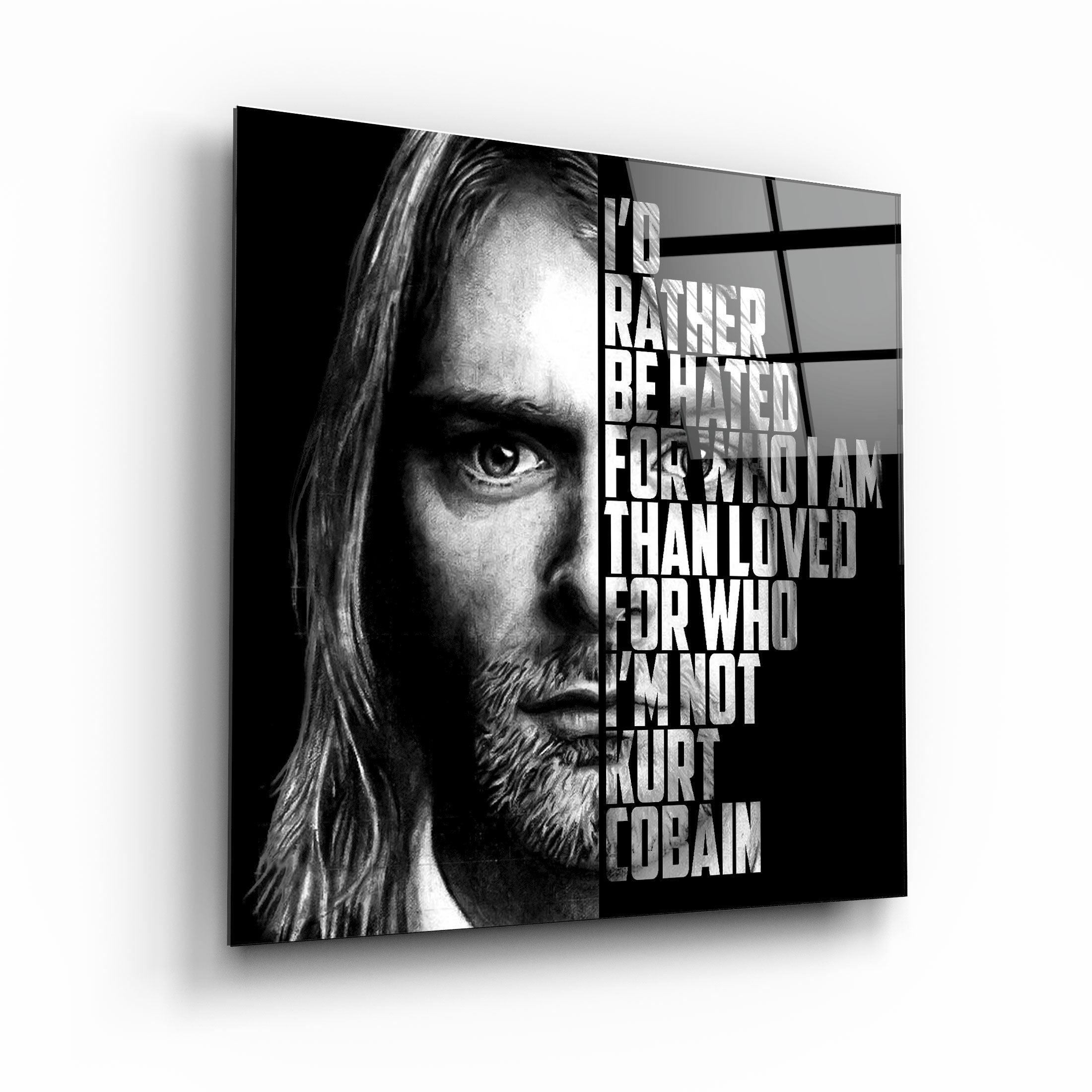 ・"Kurt Cobain"・Designers Collection Glass Wall Art - ArtDesigna Glass Printing Wall Art