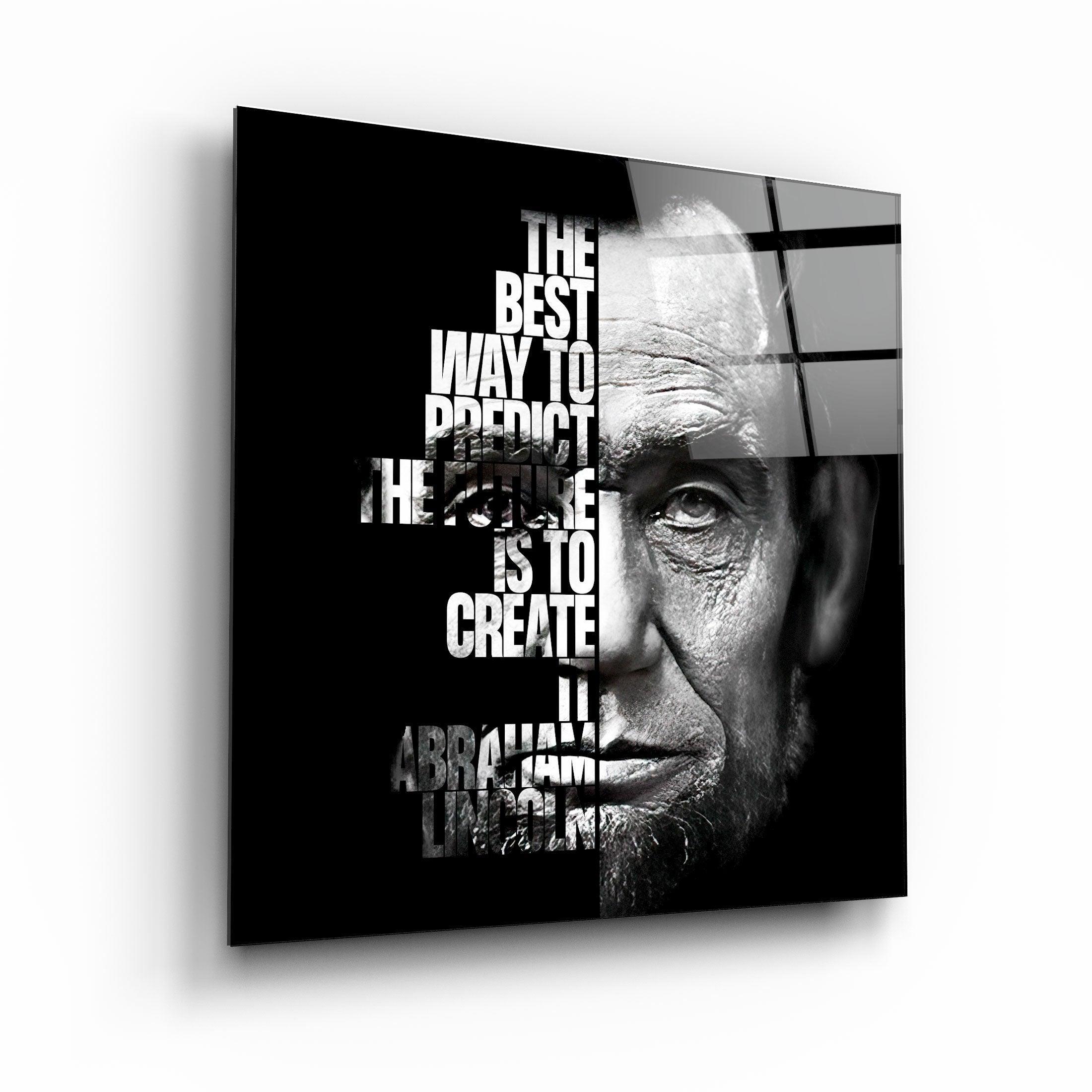 ・"Abraham Lincoln "・Designers Collection Glass Wall Art - ArtDesigna Glass Printing Wall Art