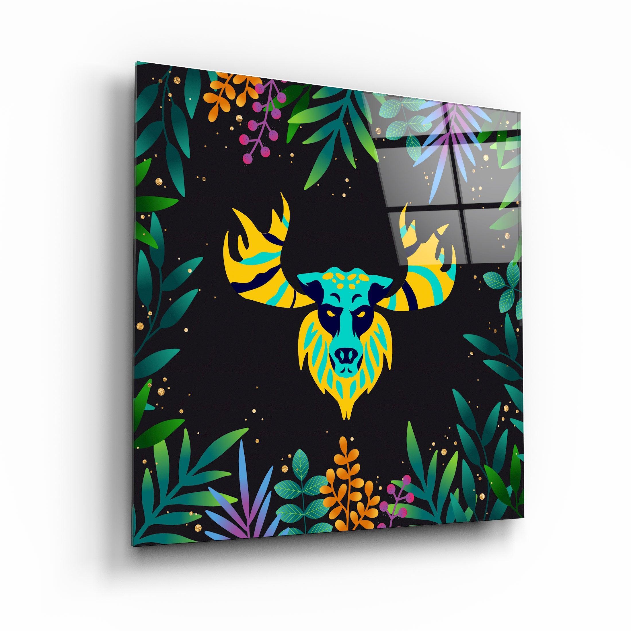 ・"Animal Republic-Deer"・Designers Collection Glass Wall Art - ArtDesigna Glass Printing Wall Art