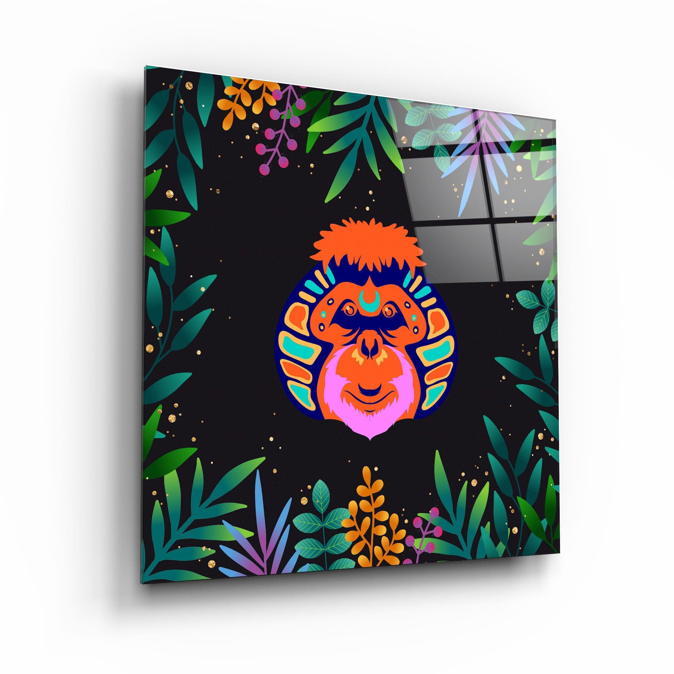 ・"Animal Republic-Orangutan"・Designers Collection Glass Wall Art - ArtDesigna Glass Printing Wall Art