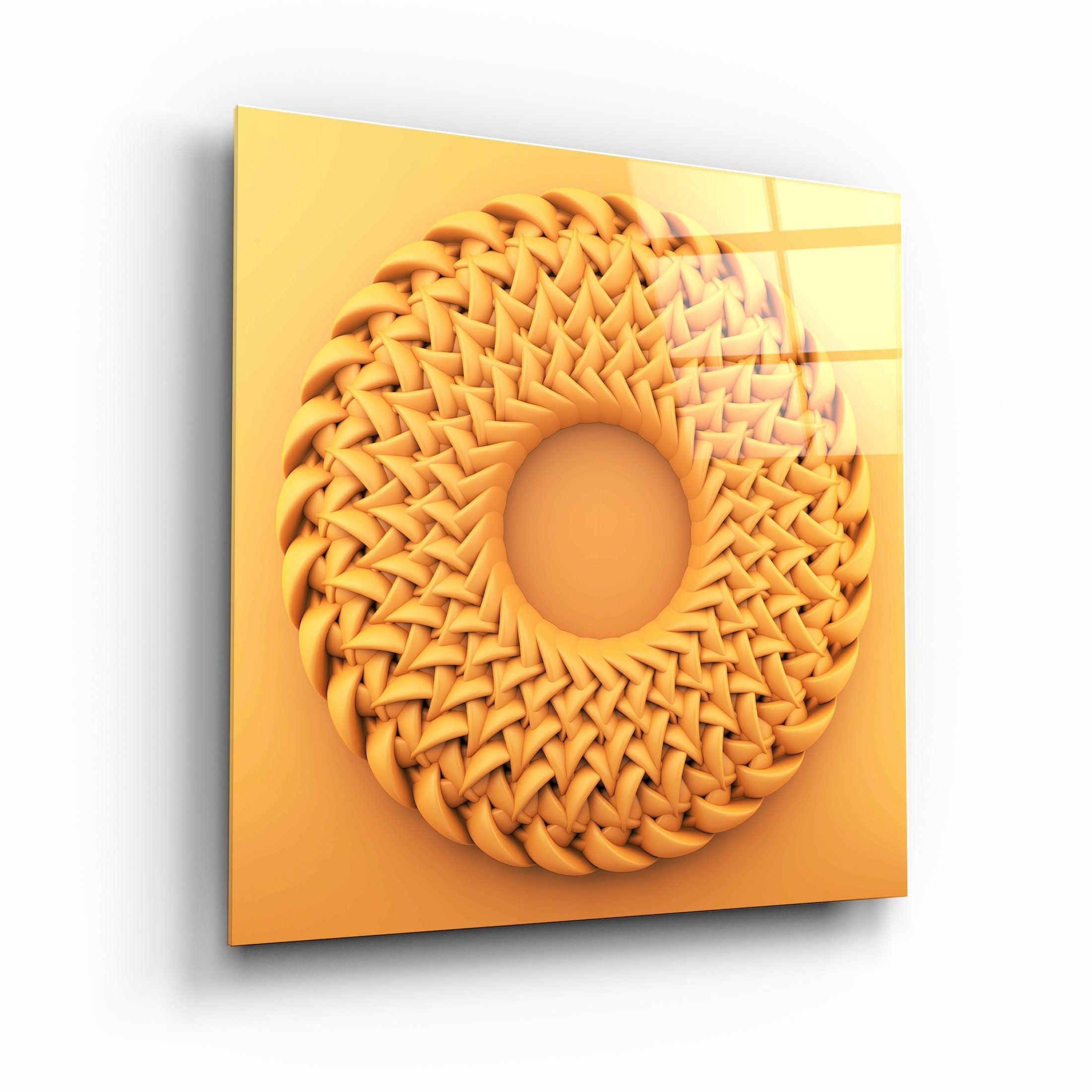 ."Abstract Circular Knitting V2". Designer's Collection Glass Wall Art - ArtDesigna Glass Printing Wall Art