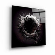 ."Paint Splash Ring-Grey". Designer's Collection Glass Wall Art - ArtDesigna Glass Printing Wall Art