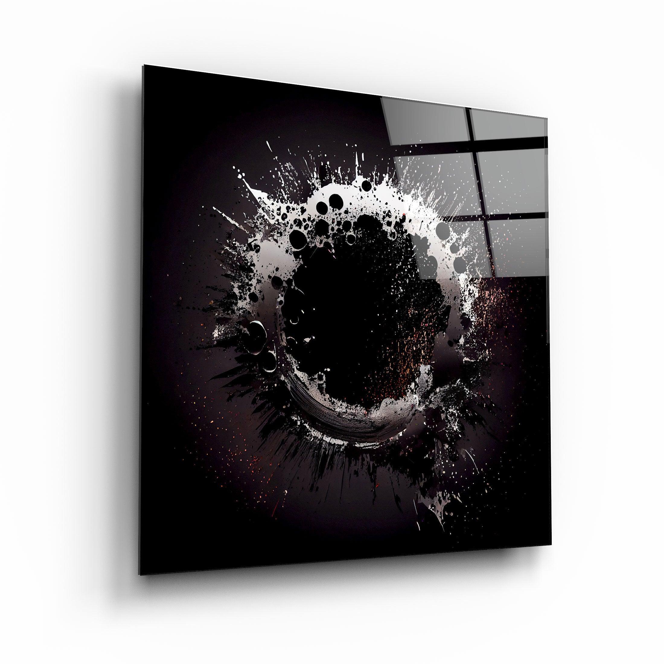 ."Paint Splash Ring-Grey". Designer's Collection Glass Wall Art - ArtDesigna Glass Printing Wall Art