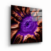 ."Heart of the Wood - Purple". Designer's Collection Glass the Wood Art - ArtDesigna Glass Printing Wall Art