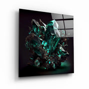 ."Amethyst - Green". Designer's Collection Glass the Wood Art - ArtDesigna Glass Printing Wall Art