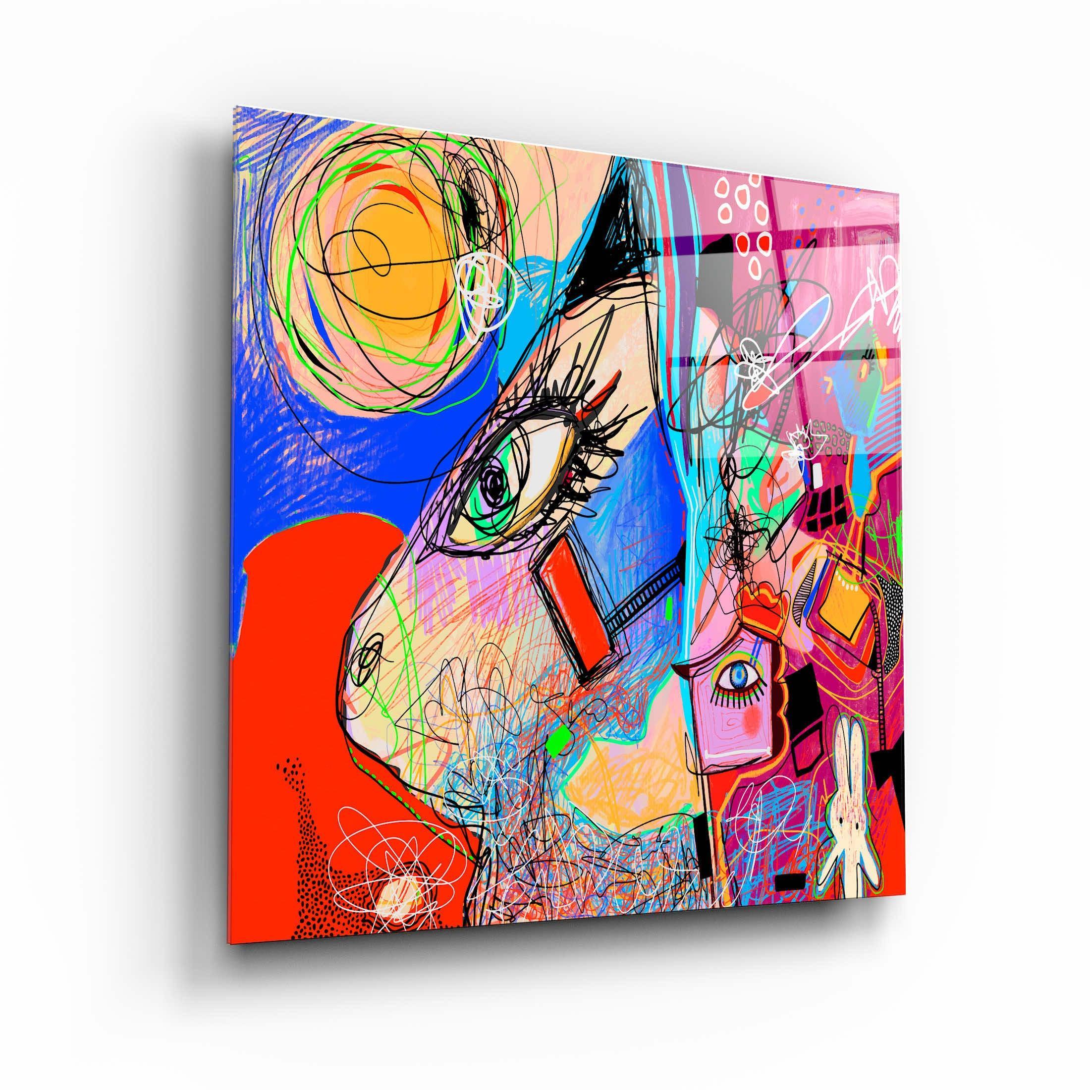 ."Rabbit Illustration". Designer's Collection Glass Wall Art - ArtDesigna Glass Printing Wall Art