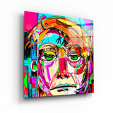 ."Face Illustration-Abstract". Designer's Collection Glass Wall Art