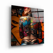 ."Tattooed v3". Designer's Collection Glass Wall Art - ArtDesigna Glass Printing Wall Art