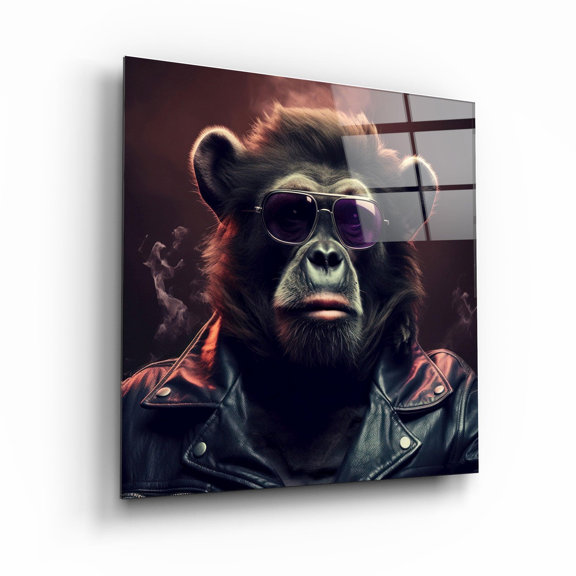 ."Bear Monkey". Designers Collection Glass Wall Art - ArtDesigna Glass Printing Wall Art