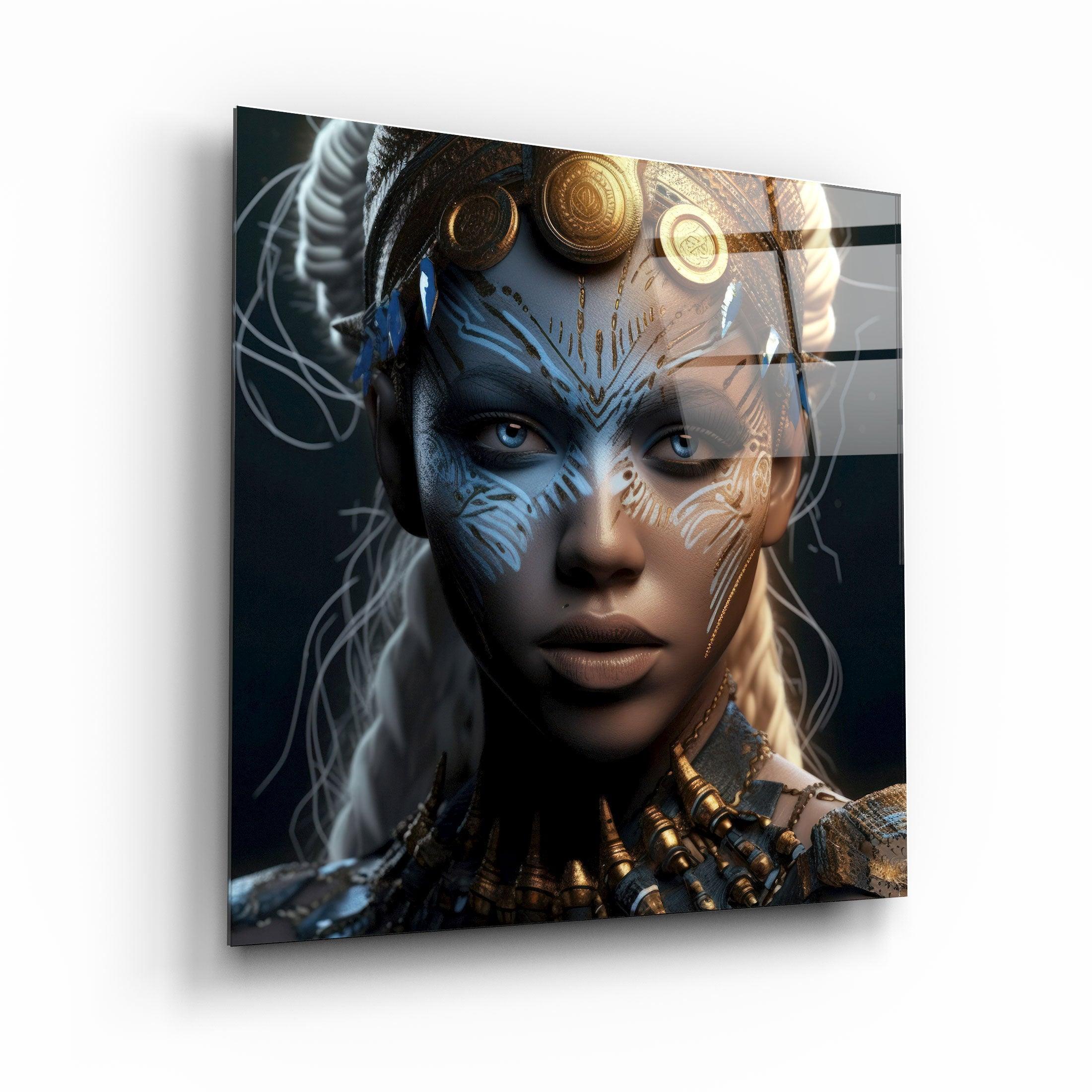 ."Woman Warrior 4". Secret World Collection Glass Wall Art - ArtDesigna Glass Printing Wall Art
