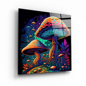 ."Neon Fungies". Designer's Collection Glass Wall Art - ArtDesigna Glass Printing Wall Art