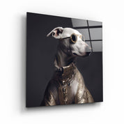 ."Stylish Dogs - V2". Designer's Collection Glass Wall Art - ArtDesigna Glass Printing Wall Art