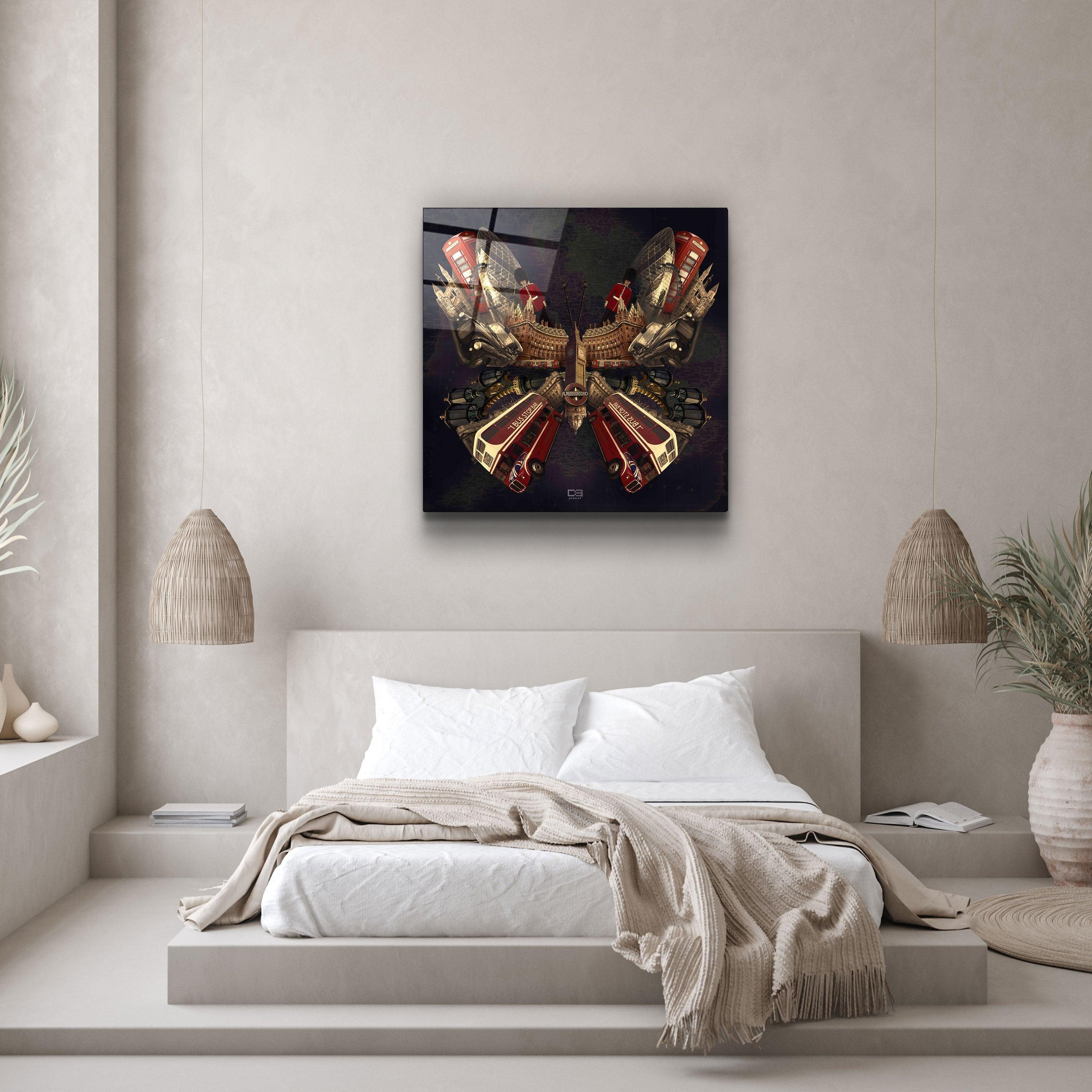・"Butterfly London"・Designers Collection Glass Wall Art - ArtDesigna Glass Printing Wall Art