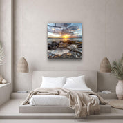 ・"Sunset Sea"・Glass Wall Art - ArtDesigna Glass Printing Wall Art