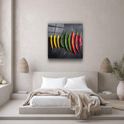・"Colorful Peppers"・Glass Wall Art - ArtDesigna Glass Printing Wall Art
