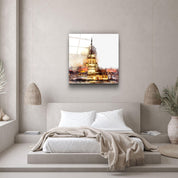 Maiden's Tower-Turkey - Glass Wall Art - Artdesigna