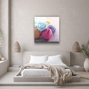 ・"Colored Yarn Balls"・Glass Wall Art - ArtDesigna Glass Printing Wall Art