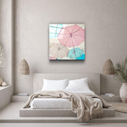 ・"Colorful Umbrellas"・Glass Wall Art - ArtDesigna Glass Printing Wall Art