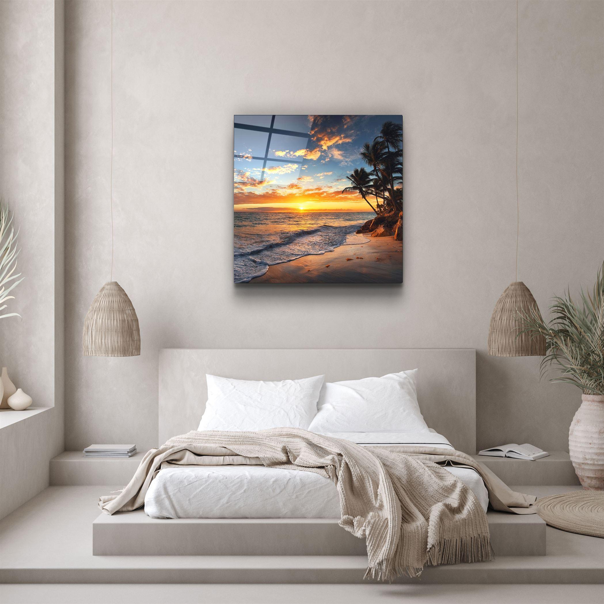 ・"Palm Trees"・Glass Wall Art - ArtDesigna Glass Printing Wall Art