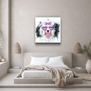 ・"Cute Dog"・Glass Wall Art - ArtDesigna Glass Printing Wall Art