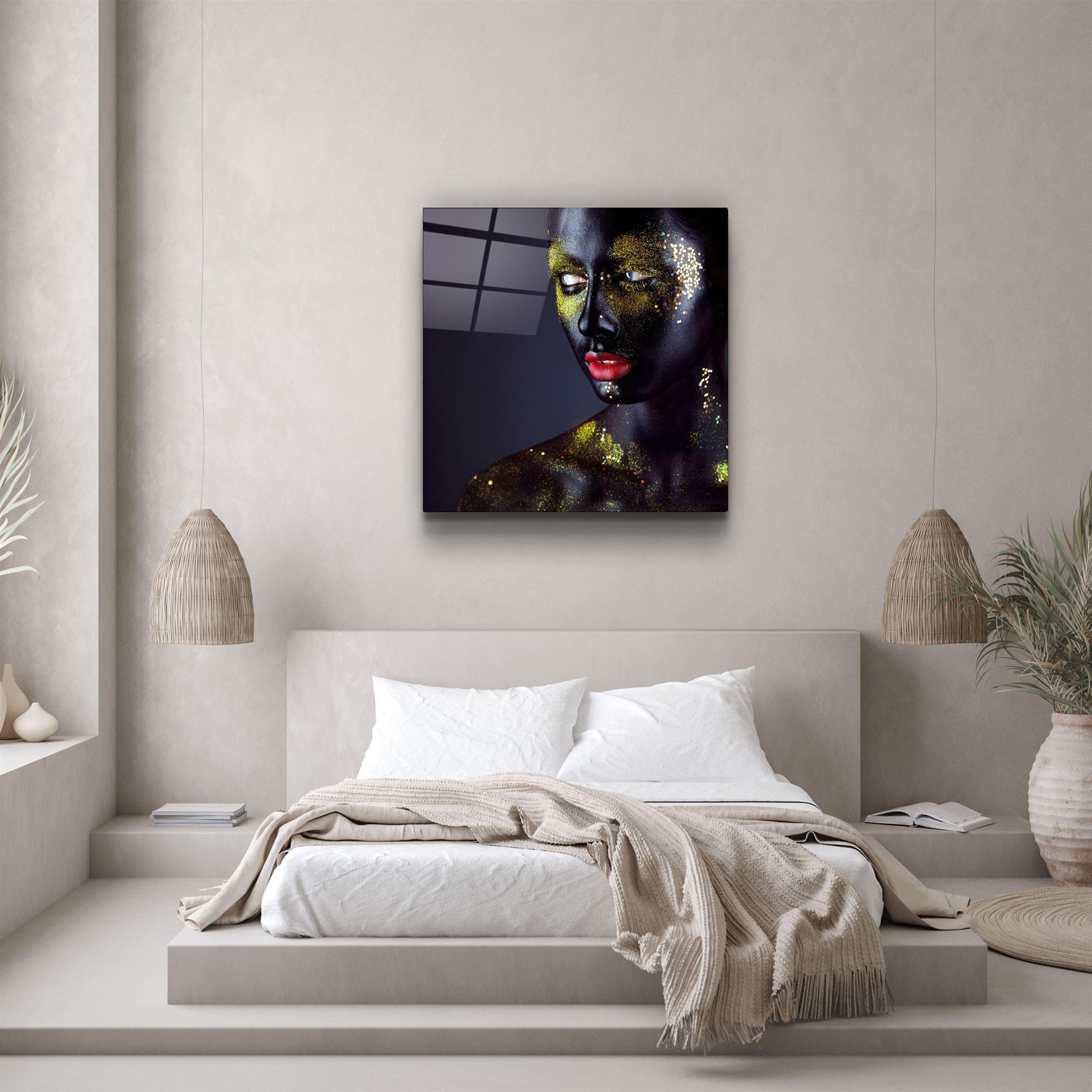 ・"Gold Stamps"・Glass Wall Art - ArtDesigna Glass Printing Wall Art