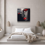 ・"Red Expressions"・Glass Wall Art - ArtDesigna Glass Printing Wall Art