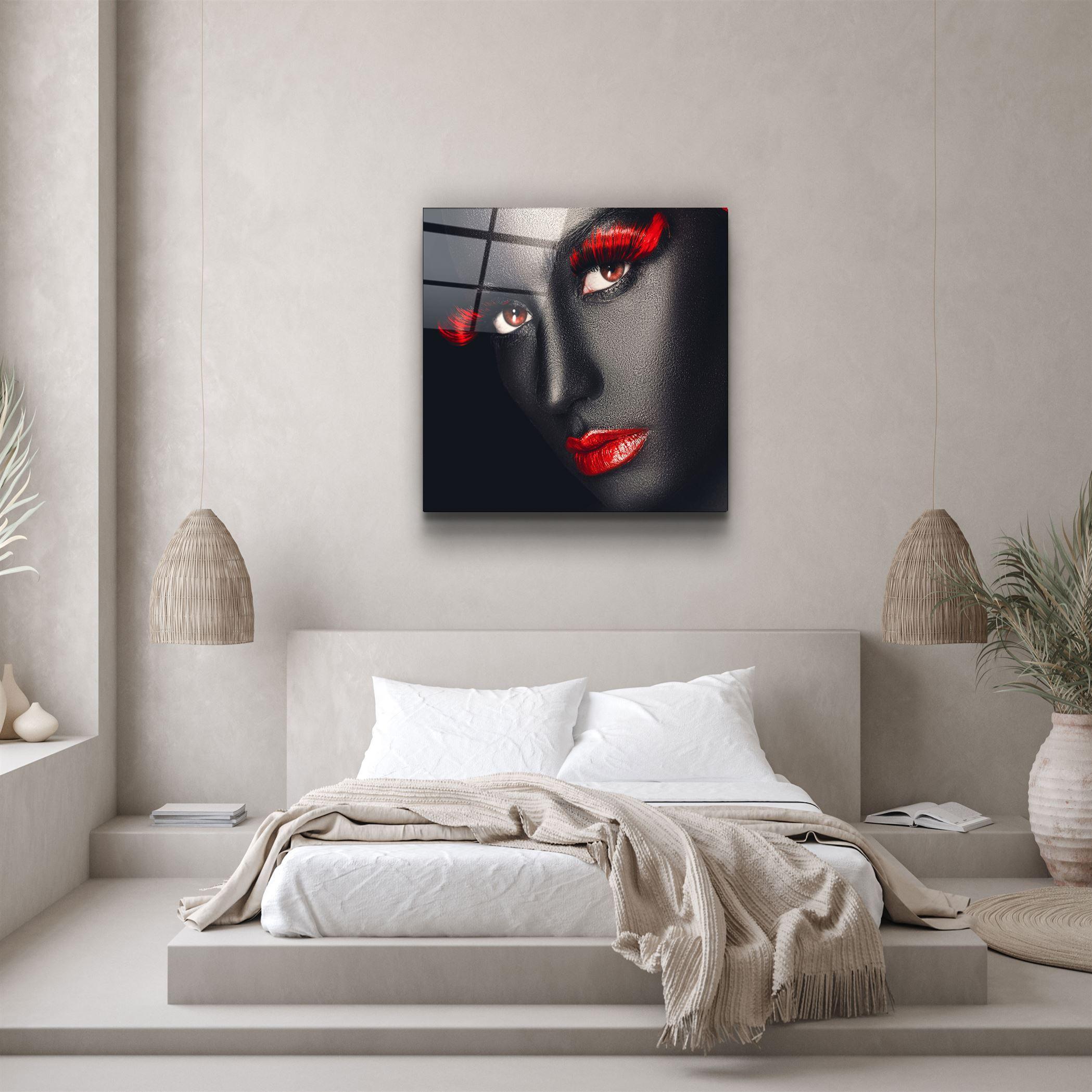 ・"Red Expressions"・Glass Wall Art - ArtDesigna Glass Printing Wall Art