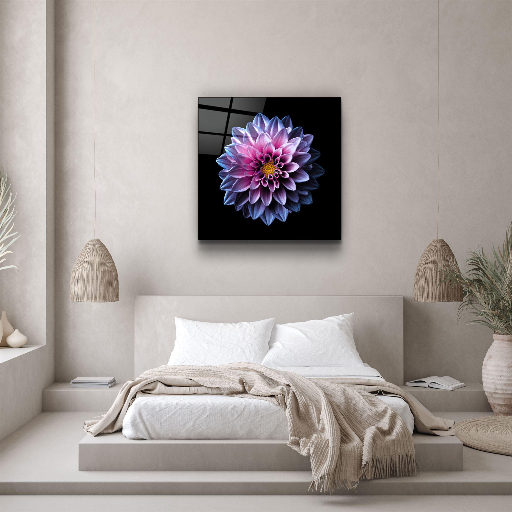 ・"Purple Flower"・Glass Wall Art - ArtDesigna Glass Printing Wall Art