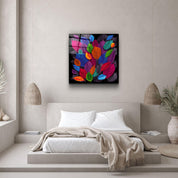 ・"Leaf Feast"・Glass Wall Art - ArtDesigna Glass Printing Wall Art