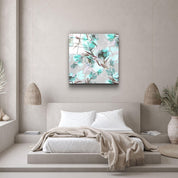 ・"Green Flower"・Glass Wall Art - ArtDesigna Glass Printing Wall Art