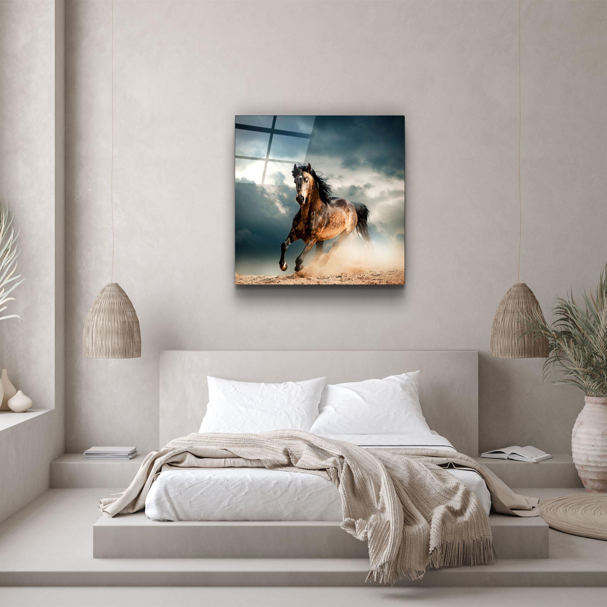 Running with the Herd | Glass Wall Art - Artdesigna