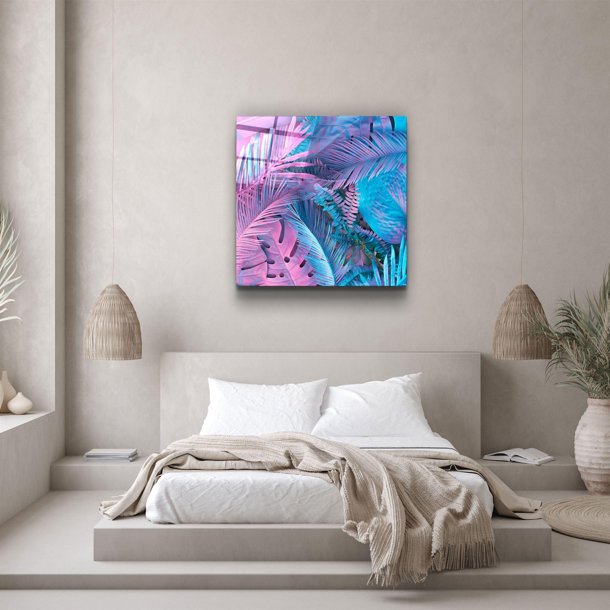 ・"Tropical Leaves"・Glass Wall Art - ArtDesigna Glass Printing Wall Art