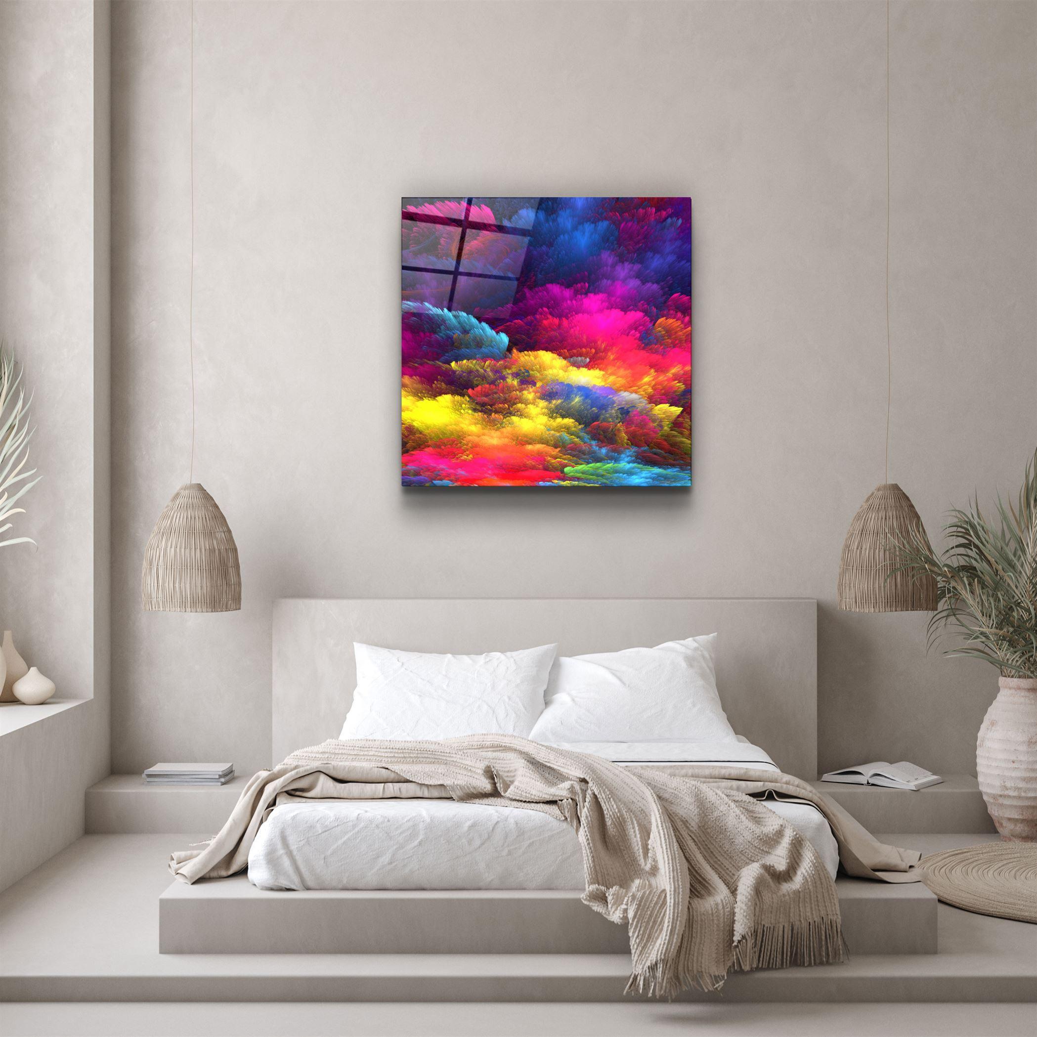 ・"Color Puff"・Glass Wall Art - ArtDesigna Glass Printing Wall Art