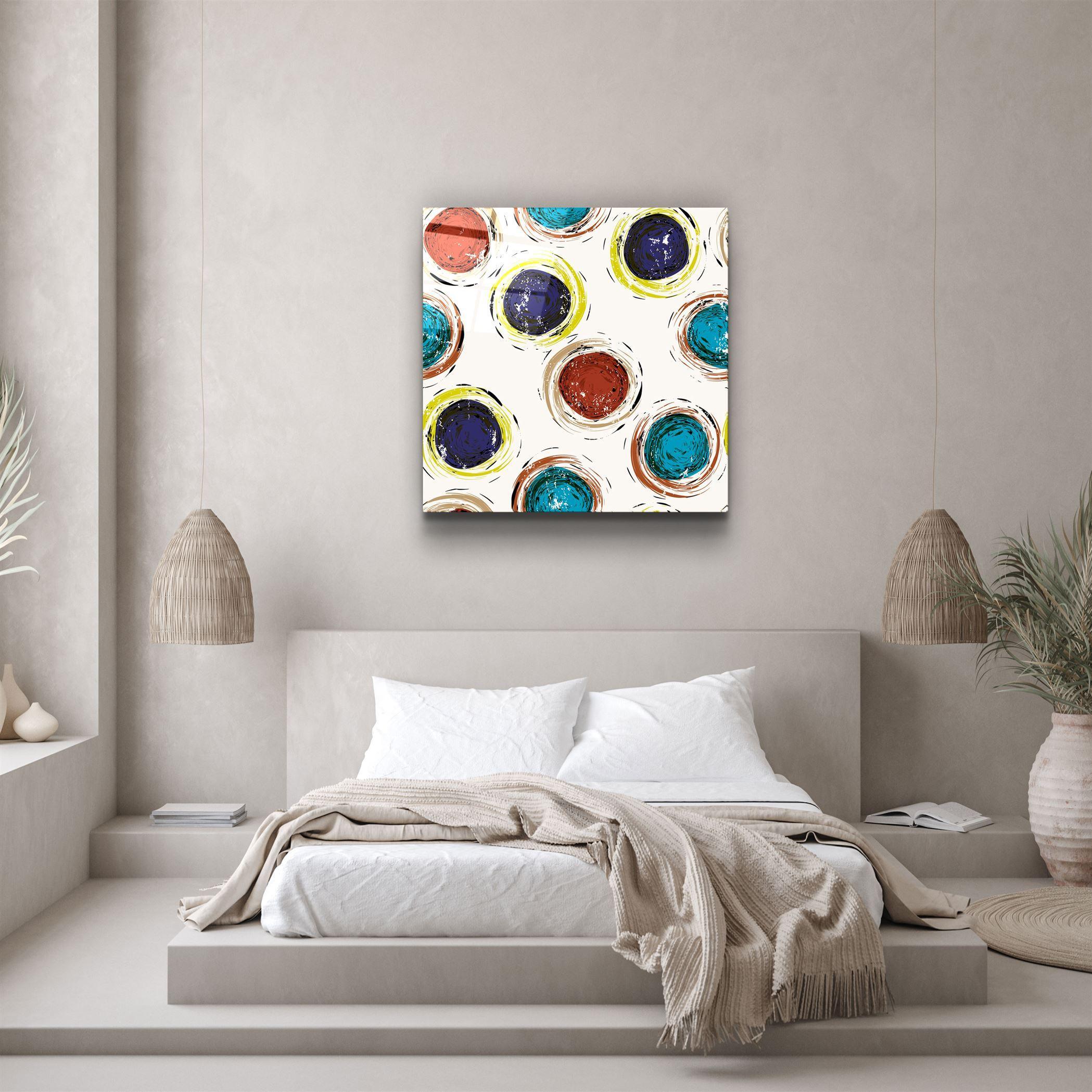 ・"Abstract Circles"・Glass Wall Art - ArtDesigna Glass Printing Wall Art