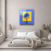 ・"Blue Flower"・Glass Wall Art - ArtDesigna Glass Printing Wall Art
