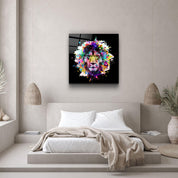 ・"Lion Abstract"・Glass Wall Art - ArtDesigna Glass Printing Wall Art