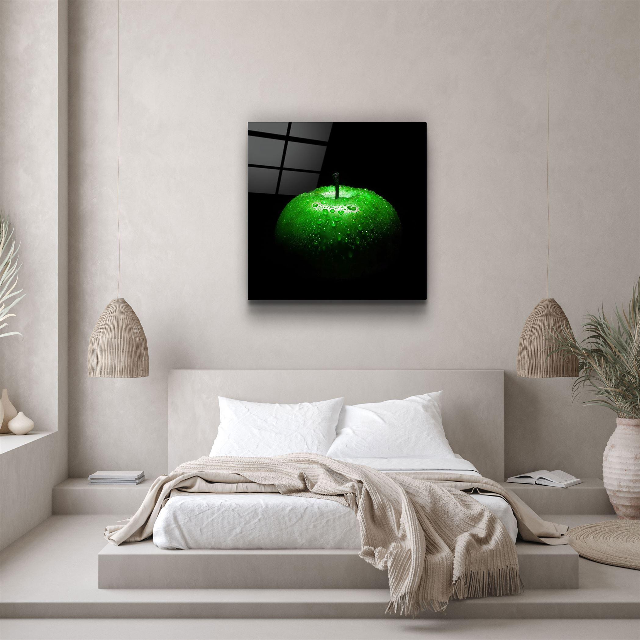 ・"Green Apple"・Glass Wall Art - ArtDesigna Glass Printing Wall Art