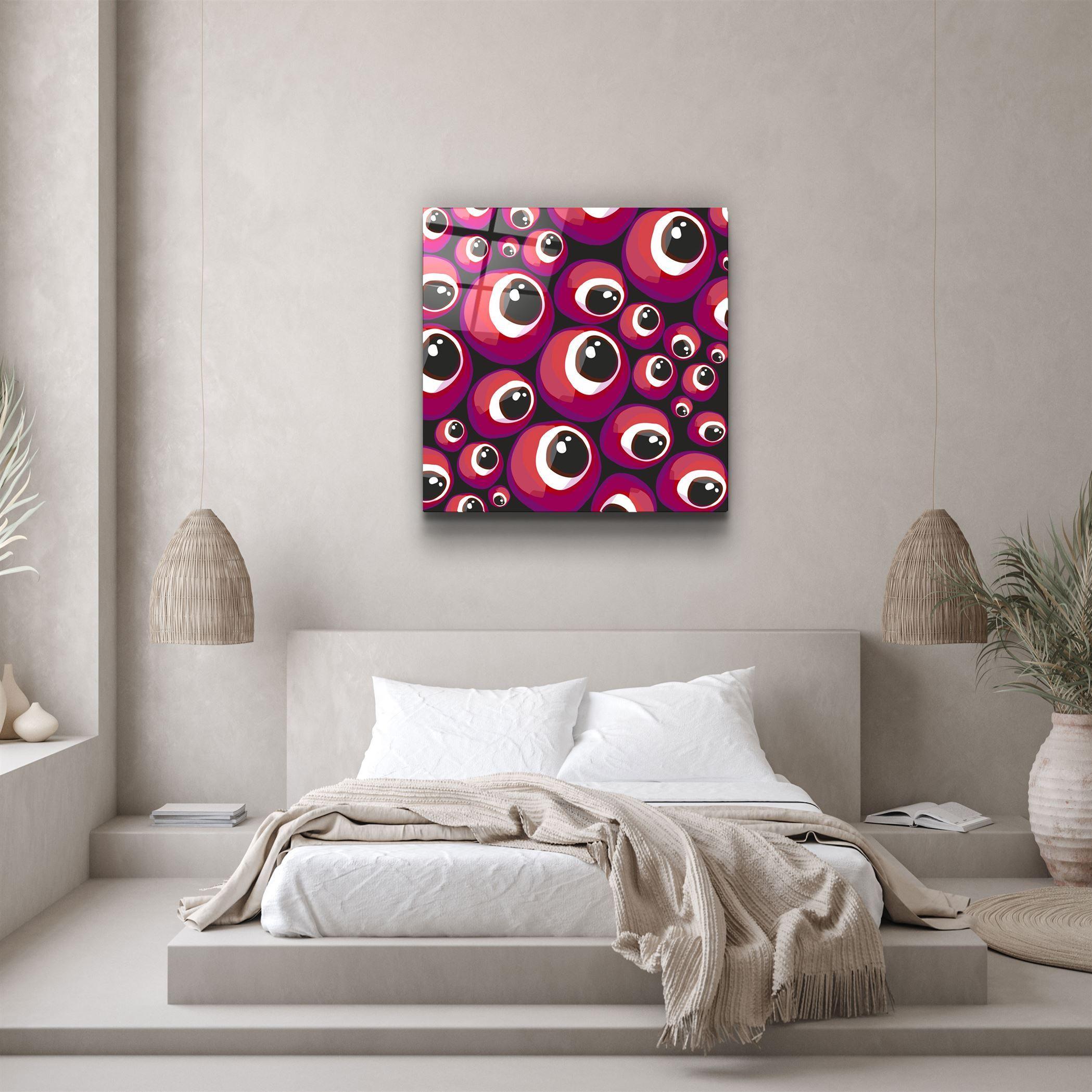 ・"Red Eyes"・Glass Wall Art - ArtDesigna Glass Printing Wall Art