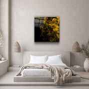 ・"Yellow Smoke"・Glass Wall Art - ArtDesigna Glass Printing Wall Art