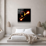 Zodiac Symbols in Black Glass Wall Art - Artdesigna