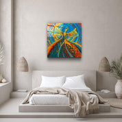 ・"Abstract Dancers V2"・Glass Wall Art - ArtDesigna Glass Printing Wall Art