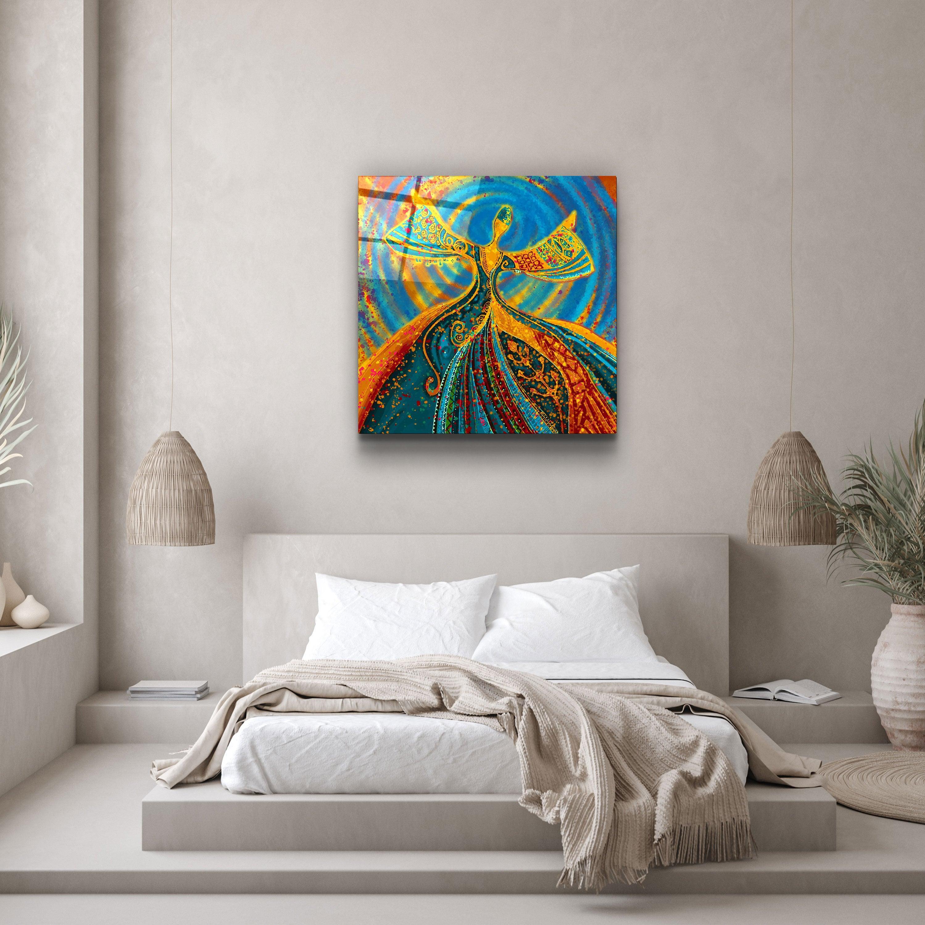 ・"Abstract Dancers V2"・Glass Wall Art - ArtDesigna Glass Printing Wall Art