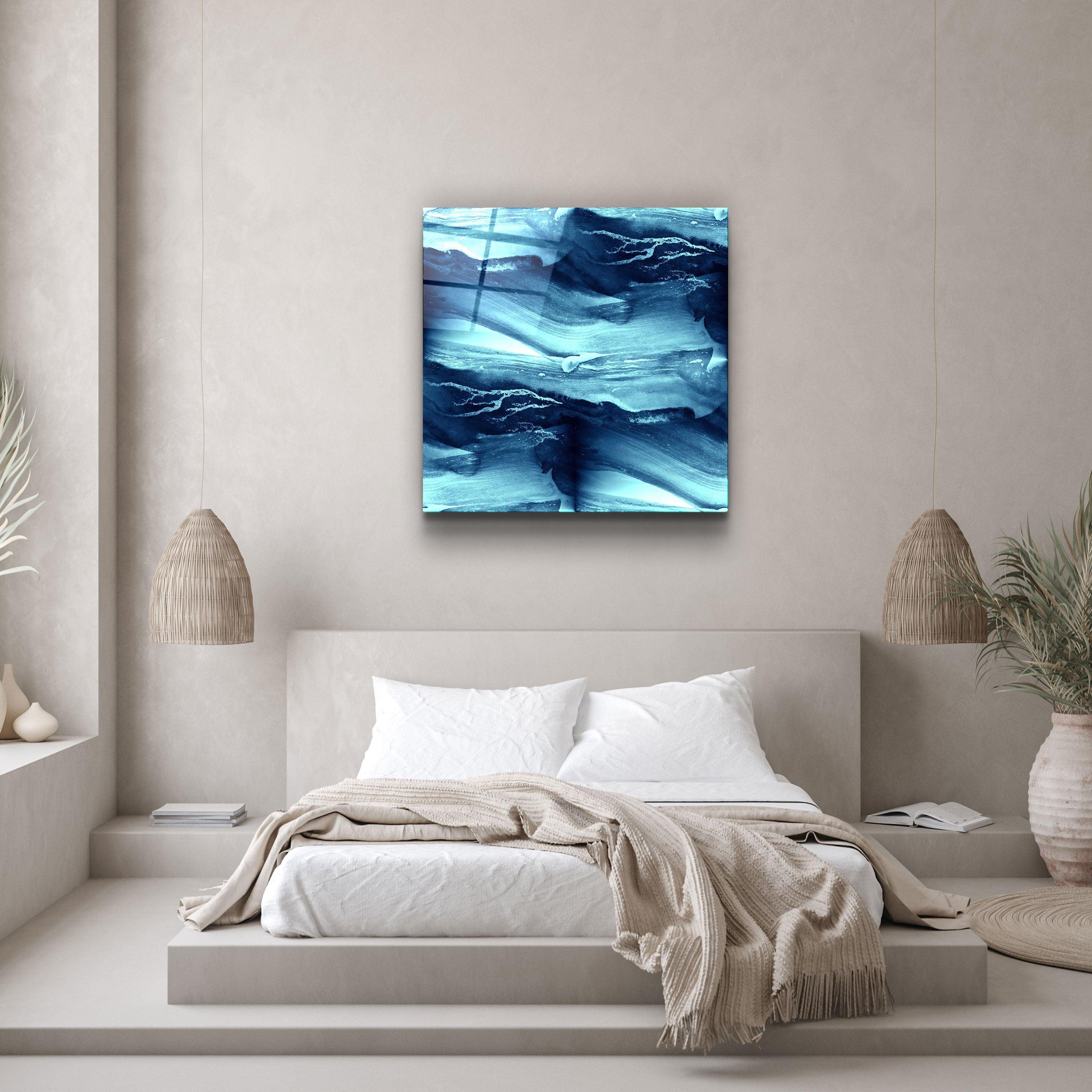 ・"Abstract Waves"・Glass Wall Art - ArtDesigna Glass Printing Wall Art