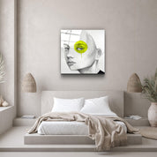 ・"Yellow Eye"・Glass Wall Art - ArtDesigna Glass Printing Wall Art