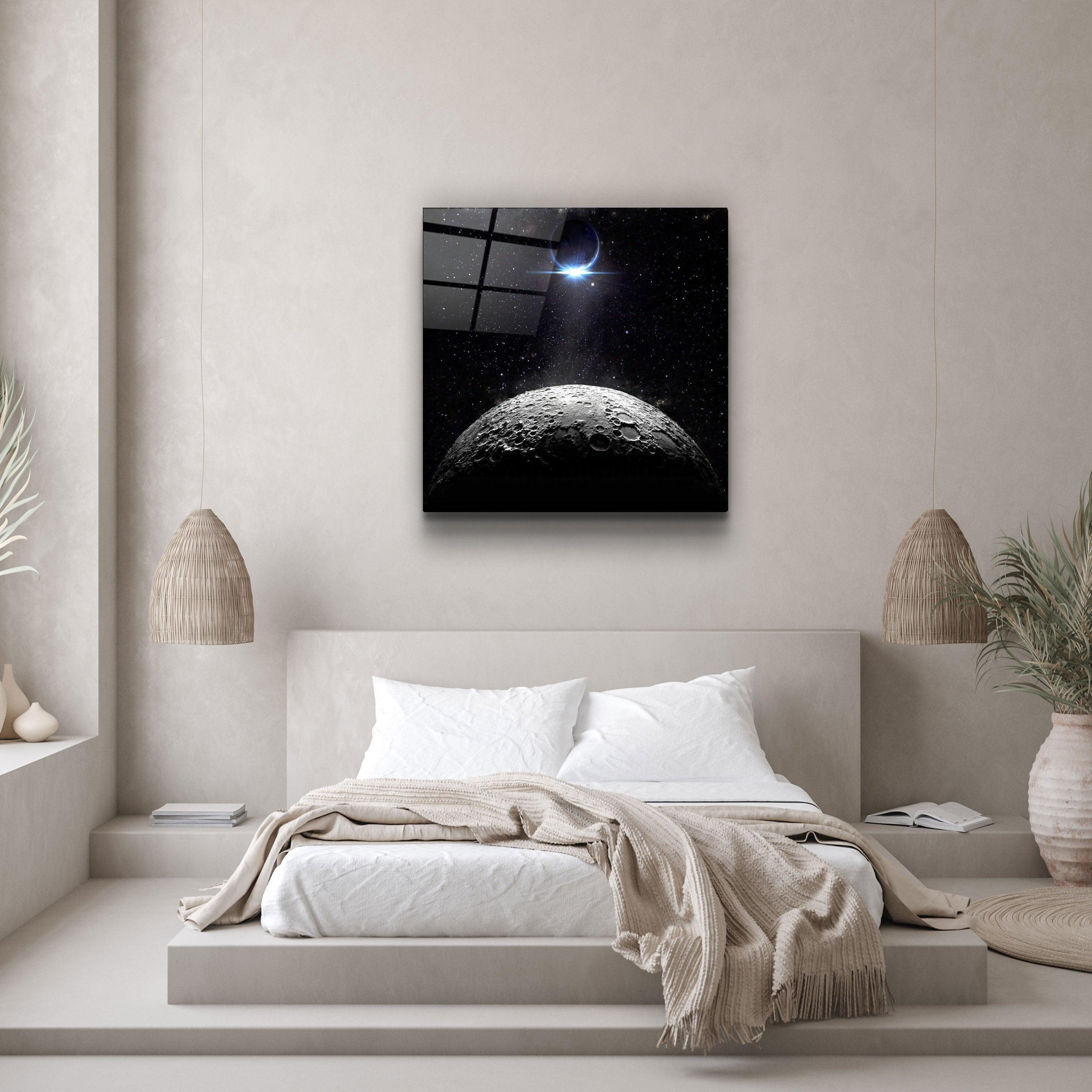 ・"Moon and Earth"・Glass Wall Art - ArtDesigna Glass Printing Wall Art