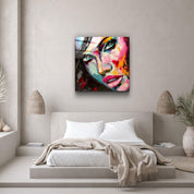 ・"Abstract Woman Portrait V2"・Glass Wall Art - ArtDesigna Glass Printing Wall Art